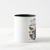 moderne Halloween schedel en vlinders Mok (Midden)