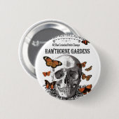moderne Halloween schedel en vlinders Ronde Button 5,7 Cm (Voorkant /achterkant)