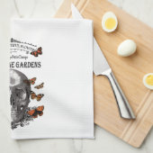 moderne Halloween schedel en vlinders Theedoek (Quarter Fold)