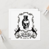 Moderne  halloween schedel kaart (Voorkant / Achterkant in situ)