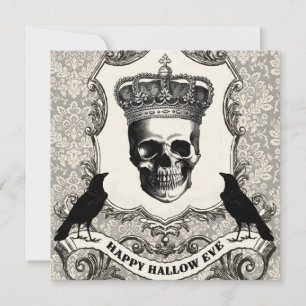 Moderne halloween schedel kaart