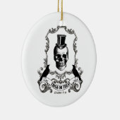 Moderne  halloween schedel keramisch ornament (Rechts)