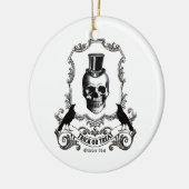 Moderne  halloween schedel keramisch ornament (Links)