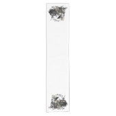 Moderne  halloween schedel korte tafelloper (Voorkant)