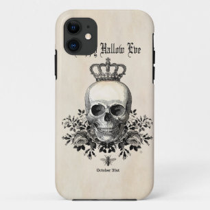 Moderne  Halloween schedel met kroon Case-Mate iPhone Case