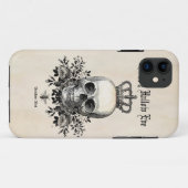 Moderne  Halloween schedel met kroon Case-Mate iPhone Case (Achterkant (horizontaal))