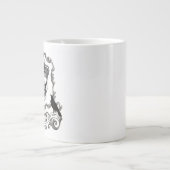 Moderne Halloween schedel met kroon Grote Koffiekop (Voorkant)