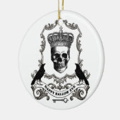 Moderne Halloween schedel met kroon Keramisch Ornament (Links)