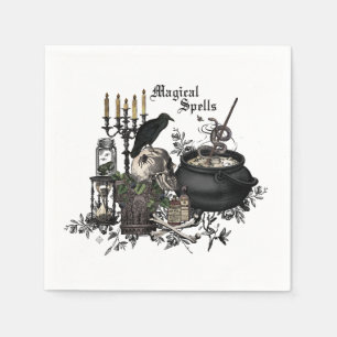 Moderne  Halloween schedel Servetten