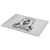 Moderne  halloween schedel snijplank (Hoek)