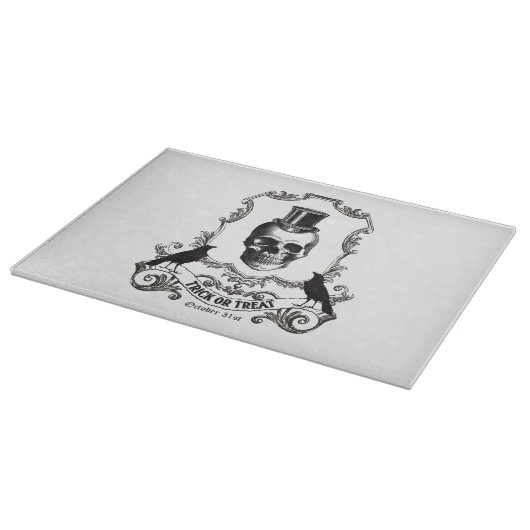 Moderne  halloween schedel snijplank (Hoek)