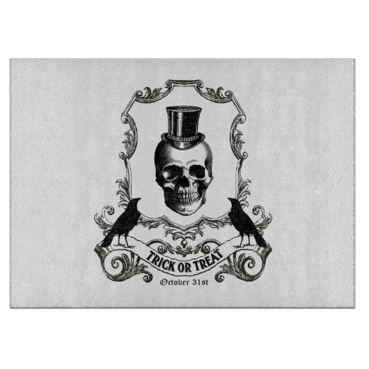 Moderne  halloween schedel snijplank (Voorkant)