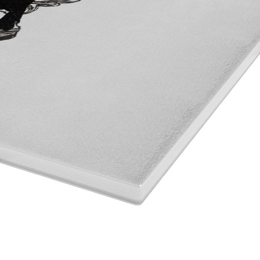 Moderne  halloween schedel snijplank (Hoek)