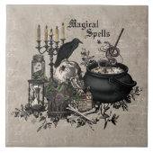 Moderne  Halloween schedel Tegeltje (Voorkant)