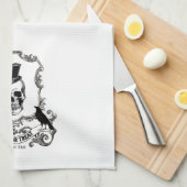 Moderne halloween schedel theedoek (Quarter Fold)