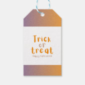 Moderne Halloween Sinaasappel en Violet Gift Label Cadeaulabel (Voorkant)