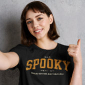 Moderne Halloween Spooky Tandarts Aangepaste Bezet Tri-Blend Shirt