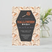 Moderne Halloween trick or treat leuke party-uitno Kaart (Staand voorkant)