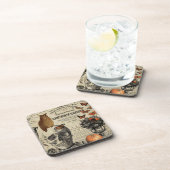 Moderne  halloween-uil en schedel drankjes onderzetter (Rechterzijde)