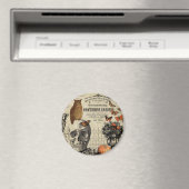 Moderne  halloween-uil en schedel magneet (Insitu (Vaatwasser))