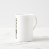 Moderne  halloween-uil en schedel porselein kop (Voorkant rechts)