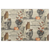 Moderne halloween-uil en schedel stof (Fat Quarter)