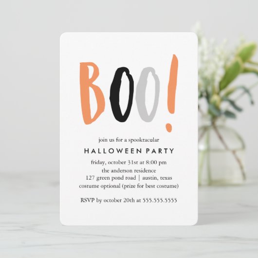 Moderne Halloween viering Kaart (Staand voorkant)