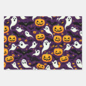 Moderne Halloween Vleermuizen Pompoen Ghost Patter Inpakpapier Vel (Voorkant 2)