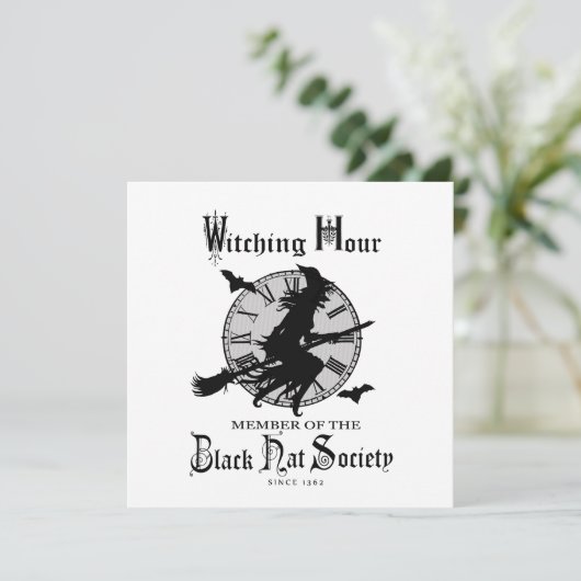 Moderne  Halloween witch Kaart (Staand voorkant)