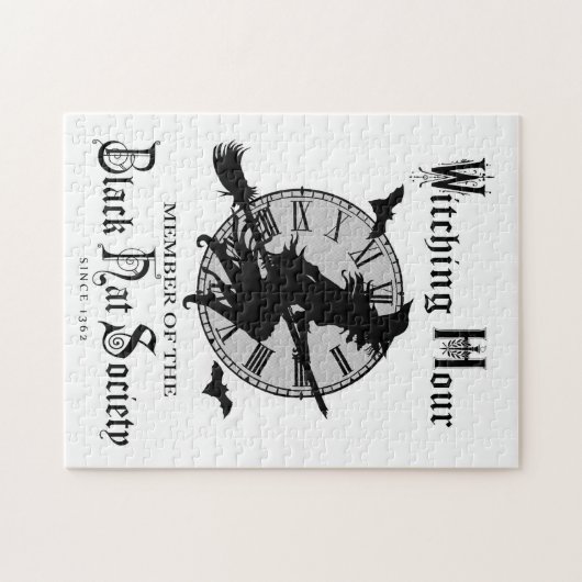 Moderne  Halloween witch Legpuzzel (Horizontaal)