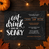 Moderne Halloweenfeest Spinneweb Kaart