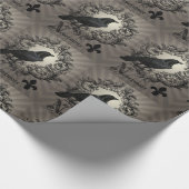 moderne  halogeenkraai cadeaupapier (Hoek)