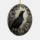 moderne  halogeenkraai keramisch ornament (Rechts)