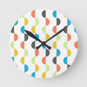 Moderne halve cirkels uit de midden eeuw ronde klok