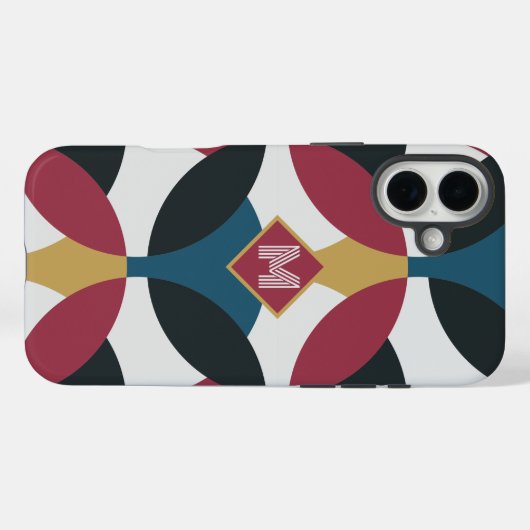 Moderne halve manen Case-Mate iPhone case (Achterkant (horizontaal))