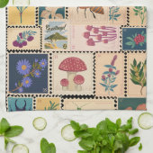 Moderne halverwege de eeuw postzegels dieren en bo theedoek (Gevouwen)