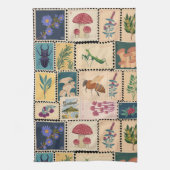 Moderne halverwege de eeuw postzegels dieren en bo theedoek (Verticaal)