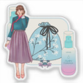 Moderne Hanbok & Hydro Essence K-Beauty Sticker (Voorkant)