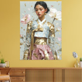 Moderne Hanbok-kunstprint Canvas Afdruk (Insitu (Woonkamer))