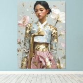 Moderne Hanbok-kunstprint Canvas Afdruk (Insitu (Houten vloer))