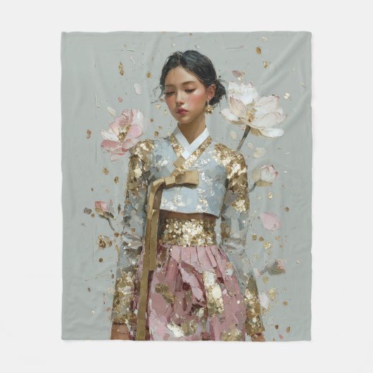 Moderne Hanbok-kunstprint Fleece Deken (Voorkant)