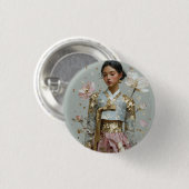 Moderne Hanbok-kunstprint Ronde Button 3,2 Cm (Voorkant /achterkant)