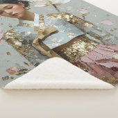 Moderne Hanbok-kunstprint Sherpa Deken (3/4)