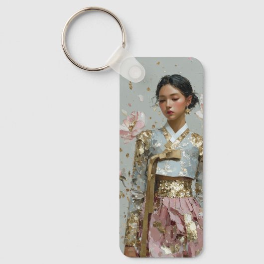 Moderne Hanbok-kunstprint Sleutelhanger (Voorkant)