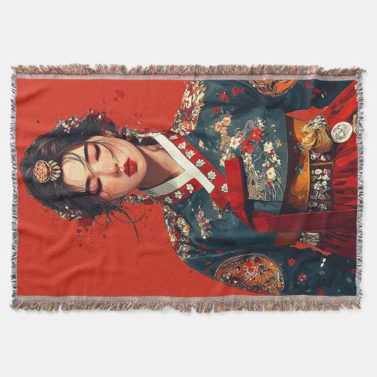 Moderne Hanbok Portretdeken Deken (Voorkant)