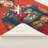 Moderne Hanbok Portretdeken Sherpa Deken (3/4)