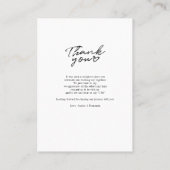 Moderne hand-briefterende bruiloft foto Hartelijk  Visitekaartje (Achterkant)