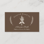 Moderne Hand Draw Tarwe Bakkerij Visitekaartje (Voorkant)