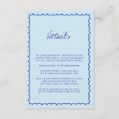 Moderne Hand-Drawn Wedding Detail Kaart (Voorkant)