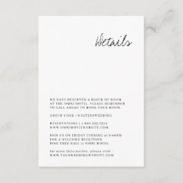 Moderne Hand-Drawn Wedding Detail Kaart